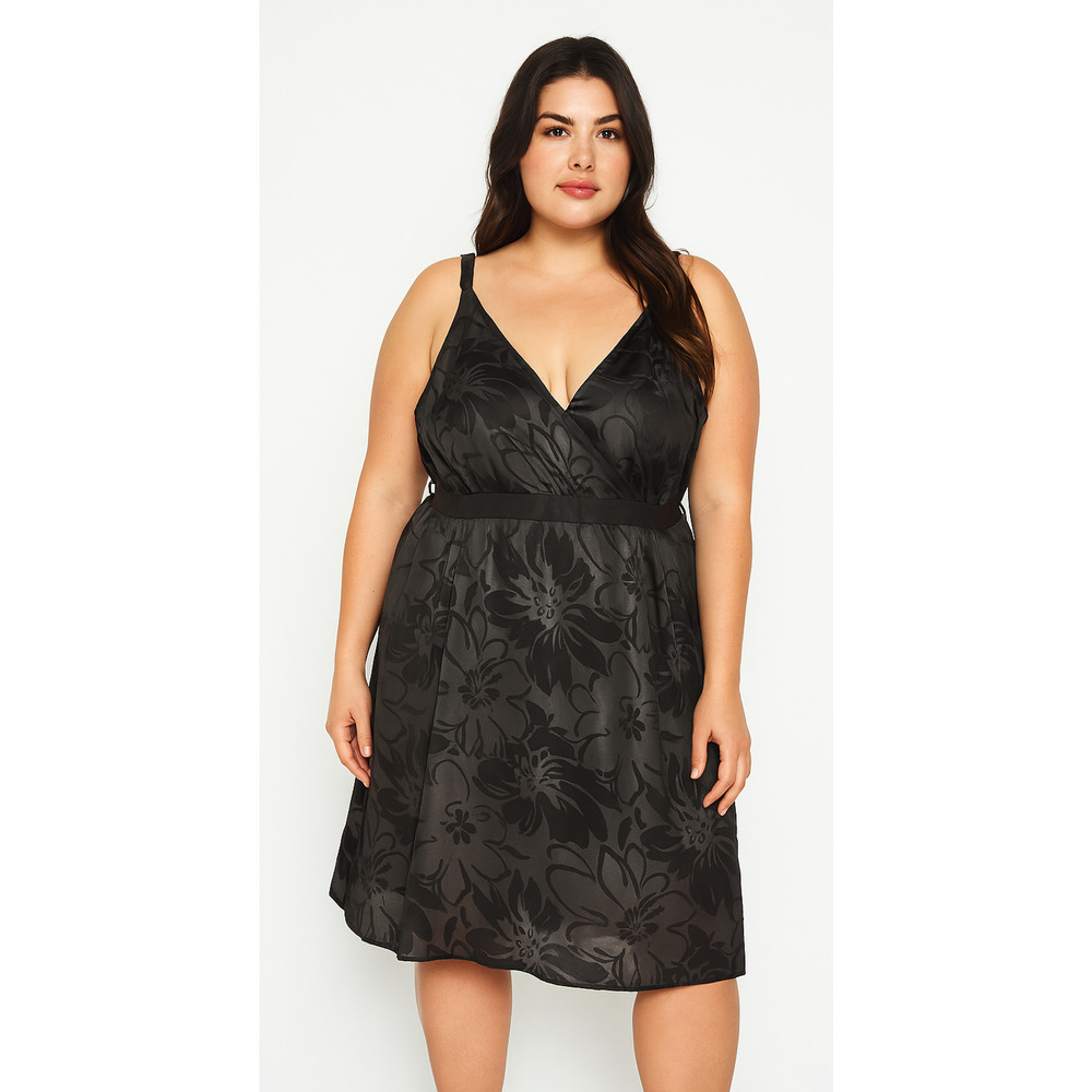 Lane Bryant Velvet Burnout Overlay Surplice Dress Plus Size 22 Whimsigoth Witchy - Picture 1 of 15